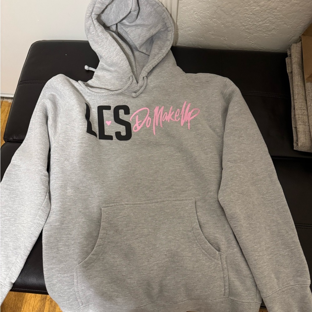 LES Do Makeup Gray Hoodie
